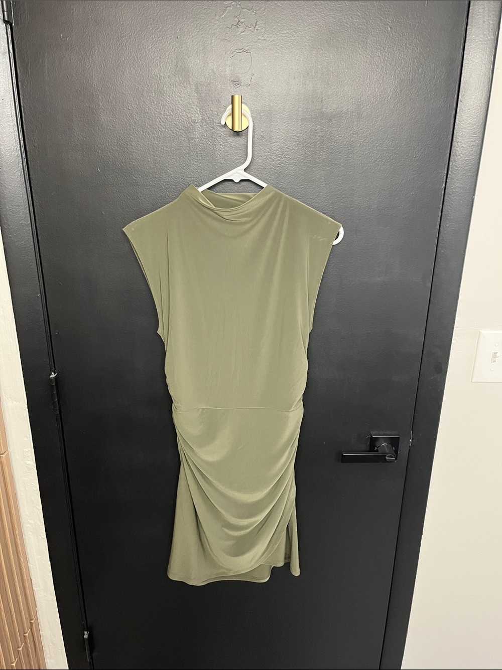 Aritzia Boulevard Olive Green Mini Dress
